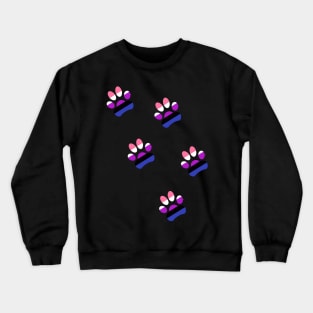 Genderfluid Pride Paws Crewneck Sweatshirt